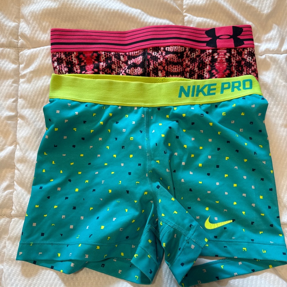 Bundle: Nike Pro spandex + Under Armor spandex